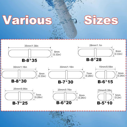 Magnetic Stir Bars with Magnetic Retriever Set, Lab Mixed Size PTFE Magnetic Stirrer Mixer Stir Bars PTFE Stiring Rod, 8x35mm, 8x30mm, 8x28mm, 7x30mm Magnetism for Laboratory Home DIY Project