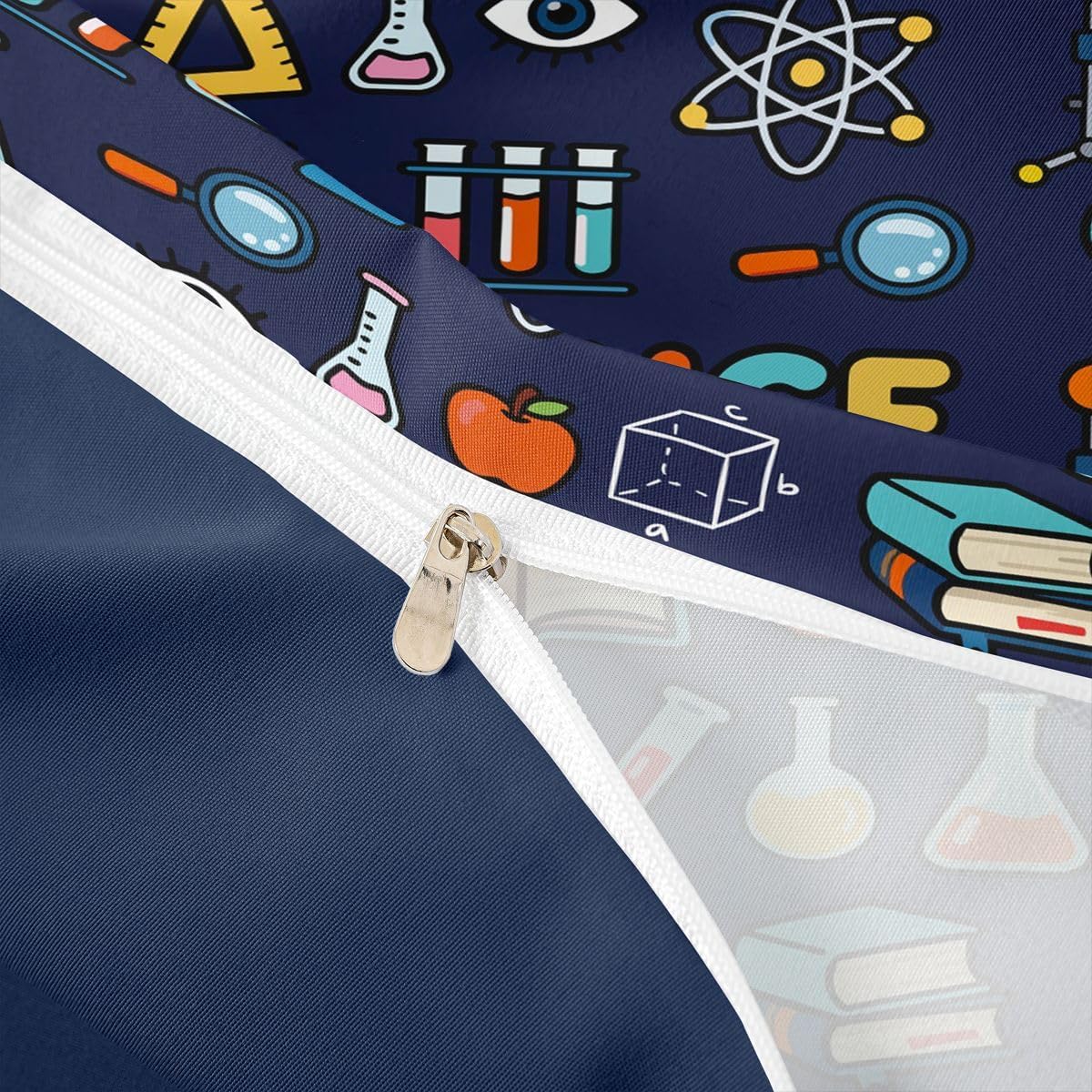 Erosebridal Chemistry Lab Bedding Set Twin Size Chemical Equation Duvet Cover for Boys Girls Chemical Elements Science Theme Comforter Cover Teens Kids Science Students Bedding School Dorm Room Decor