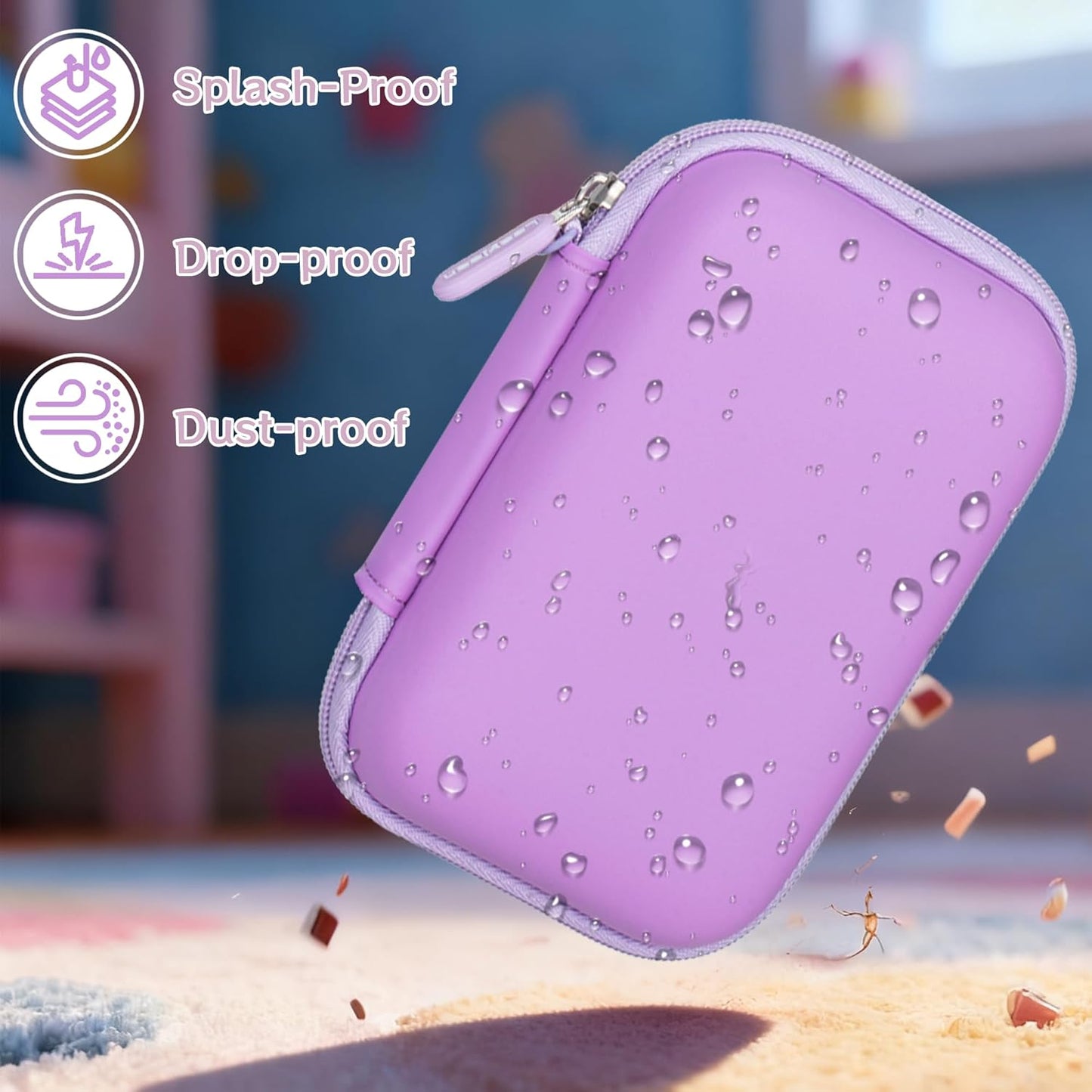Leayjeen Kids Smartphone Case Compatible with Kikapabi/Joozfee/Prysyedawn 2.8" Touchscreen Toddler Learning Play Toy Phone,Birthday Gifts for Girls Age 3-10 Kids Toys Cell Phone-Purple(Case Only)