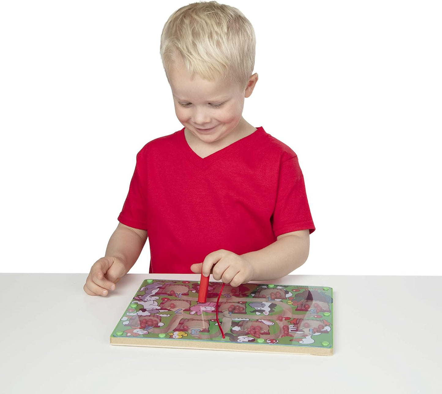 Melissa & Doug Magnetic Wand Number Maze - Wooden Puzzle Activity Learning Toys, Travel Activities for Kids, Magnetic Maze for Toddlers and Kids Ages 3+