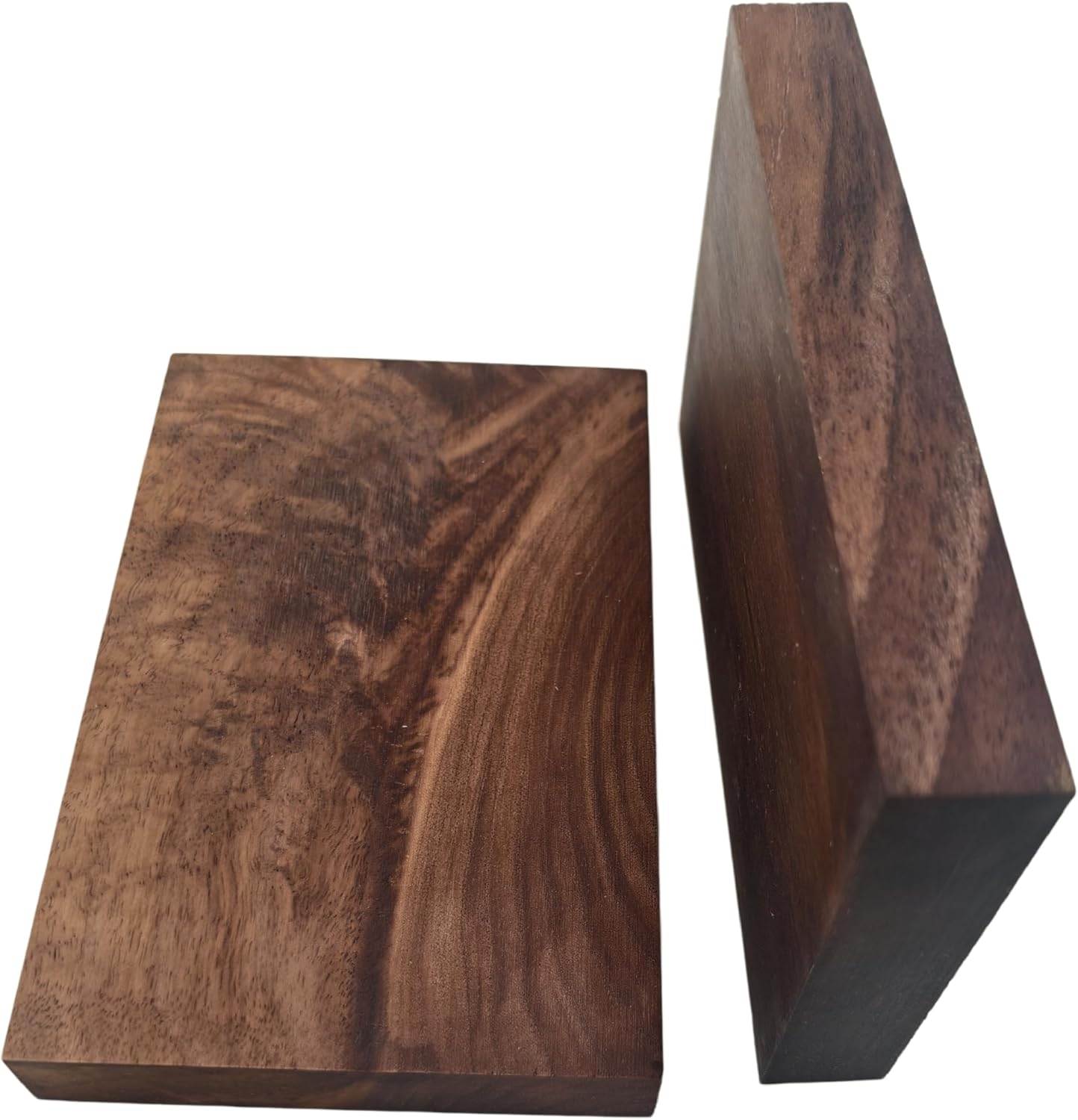 2PCS Unfinished Walnut Wood Blocks for DIY Crafting,Scroll Saw, Woodworking, Wood Carving,Burning,Laser Cutting,Engraving, CNC Cutting, Painting, Fretwork (5.9 x 1.96 x 0.78)