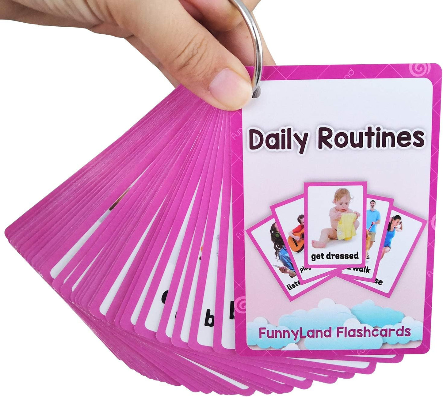 45PCS/Set Daily Routines Kids Gifts English Flash Cards Pocket Card Educational Learning Baby Toys for Children Pre-Kindergarten