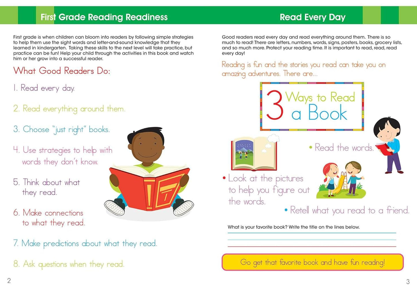 Ready to Learn: First Grade Reading Workbook: Sight Words, Reading Comprehension, Vocabulary, and More!