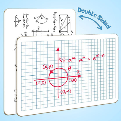 Multiplication Chart Whiteboard - Double-Sided Times Table, 9" x 12" Dry Erase Board, Math Manipulatives White Board for Kids Students, Classroom and Home Learning