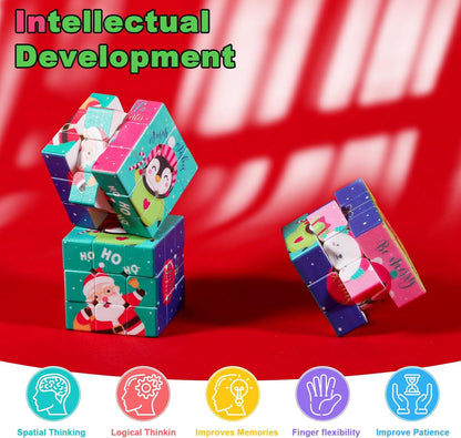 48 Pack Mini Cube Bulk, 1.18 Inch 3x3x3 Small Puzzle Cubes Set, Birthday Party Favors, Classroom Rewards Prizes, Stocking Stuffers, Easter Basket Fillers for Kids