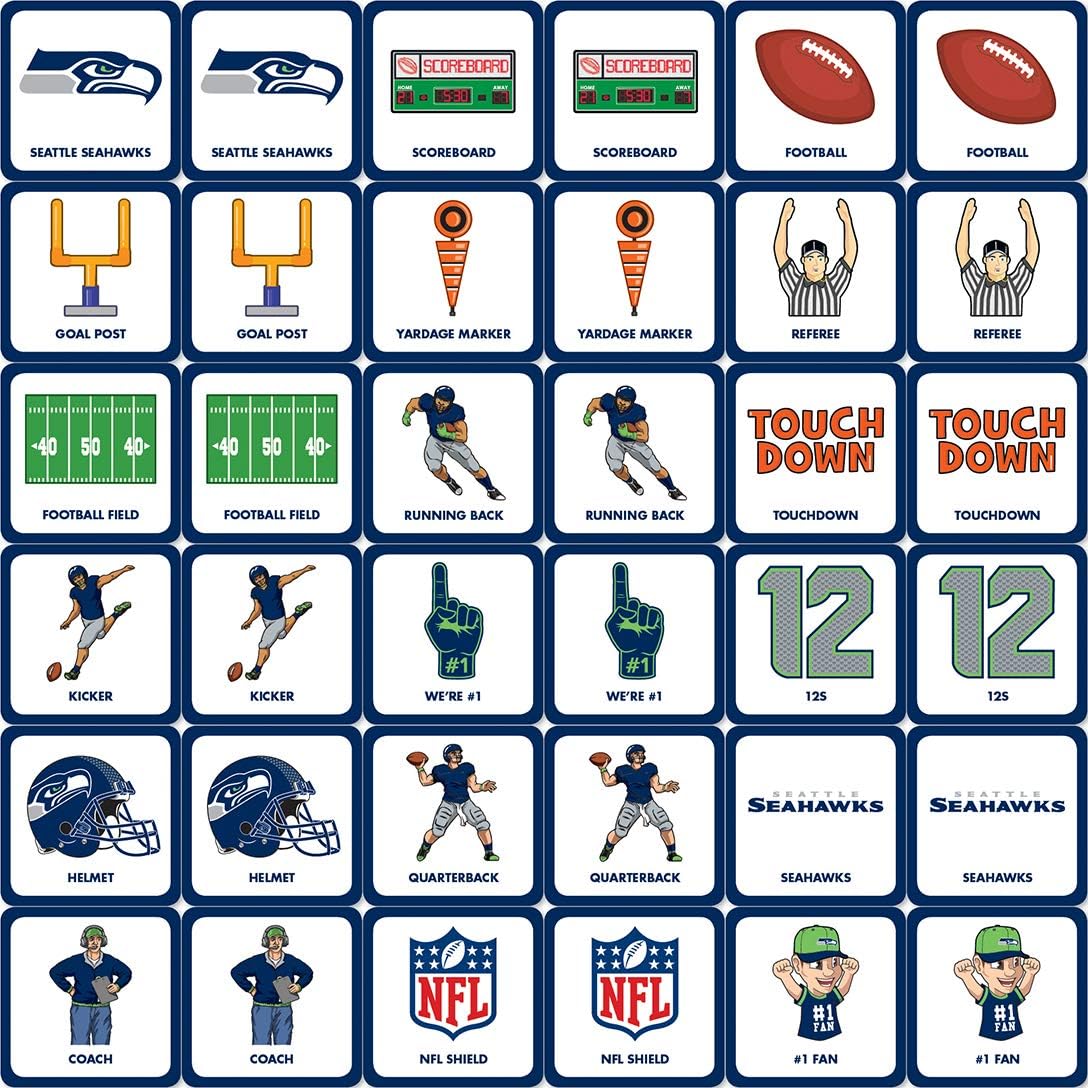MasterPieces Sports Games - NFL Matching Game - Game for Kids and Family - Laugh and Learn