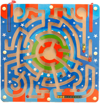 Montessori Magnetic Pen Maze Toy, Annular Magnetic Maze Puzzle,Model b