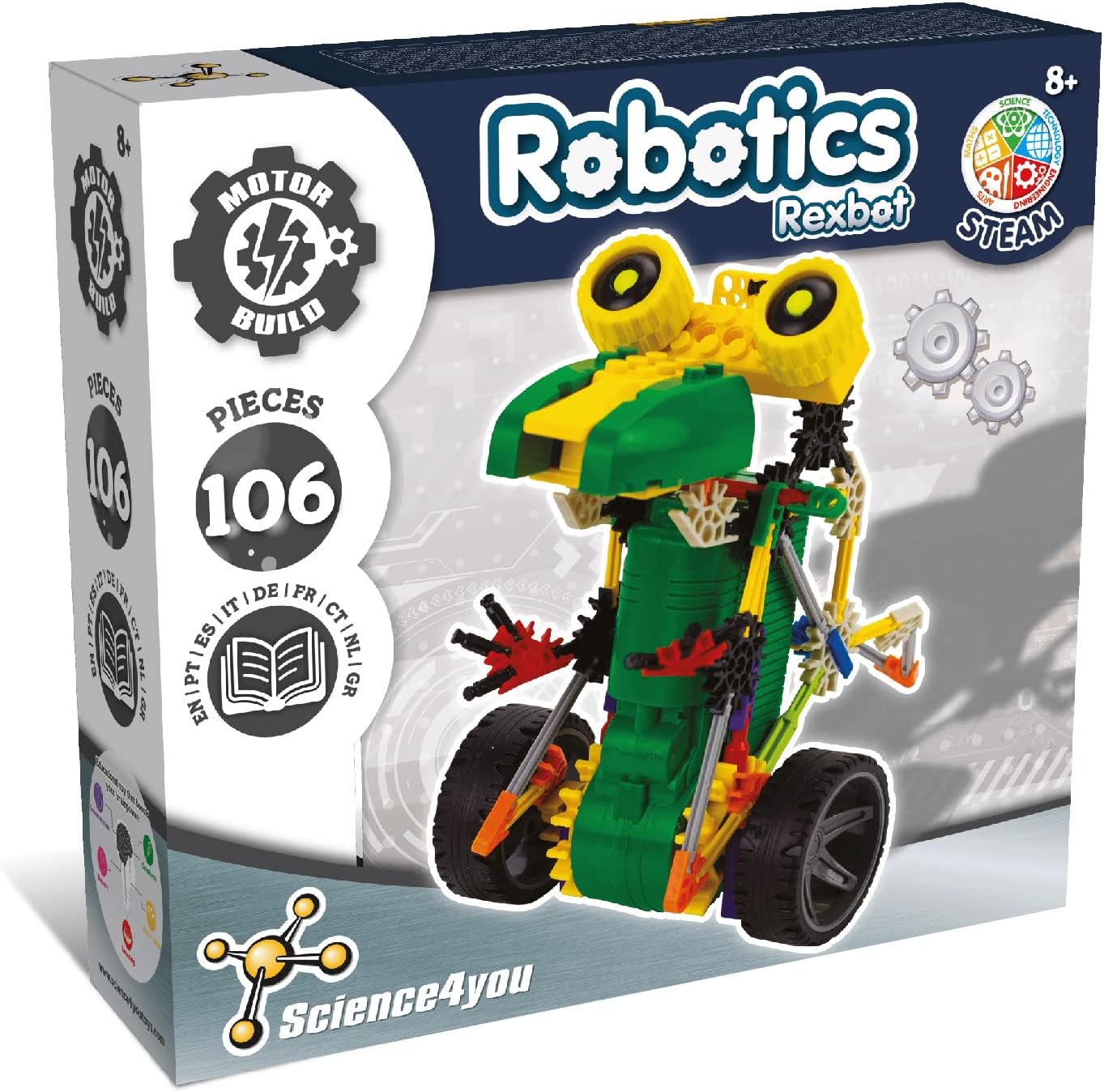 Science4you Robotics Betabot - Stem Robotics Kit for Kids 8-12+, 126 Pieces Included, Robot Building Kit for Kids, Robot Toys, Game, Gift for Boys and Girls Ages 8 9 10 11 12+