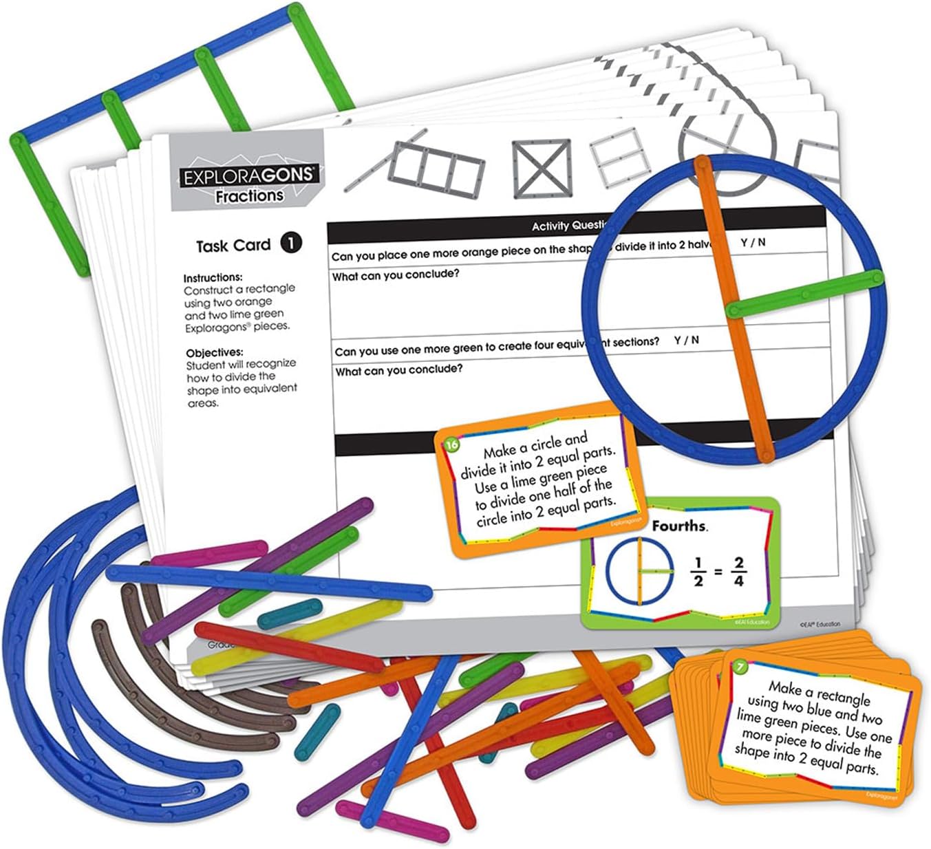 EAI Education Exploragons® Investigating Fractions Teacher Set - Grades 3+