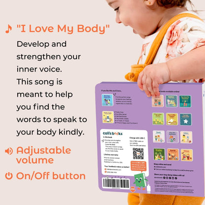Cali's Books Rock Music Books for Toddlers 1-3 - Singing Button Sound Board Book for 2 Year Old Children, Musical Toddler Rock Songs Toys, 18 Month Interactive Learning Toy, USB-C Rechargeable