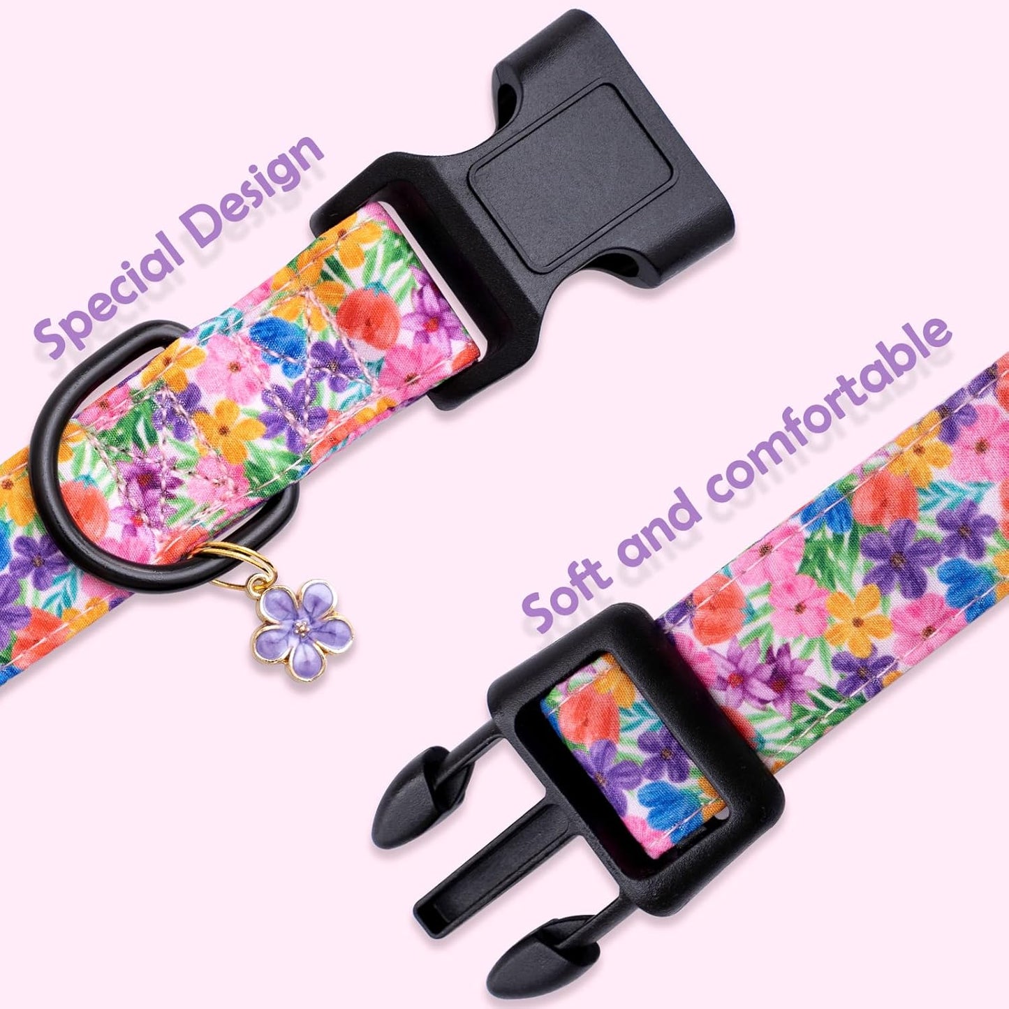 Faygarsle Dog Collar for Small Medium Large Dogs Colorful Puppy Collars for Female Dogs Toy Building Blocks Patterned Pet Collars for Summer Spring Wedding Puppy Girl Dog Collar M