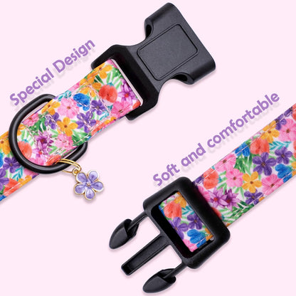 Faygarsle Dog Collar for Small Medium Large Dogs Colorful Puppy Collars for Female Dogs Toy Building Blocks Patterned Pet Collars for Summer Spring Wedding Puppy Girl Dog Collar M