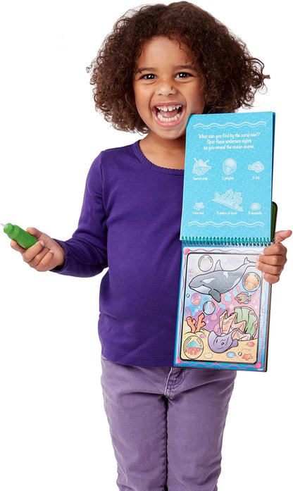 Melissa & Doug Water Wow! Reusable Water-Reveal Activity Pad 2-Pack - Vehicles, Animals Travel Toys, Party Favors, Mess Free Coloring Books for Kids Ages 3+ - FSC Certified