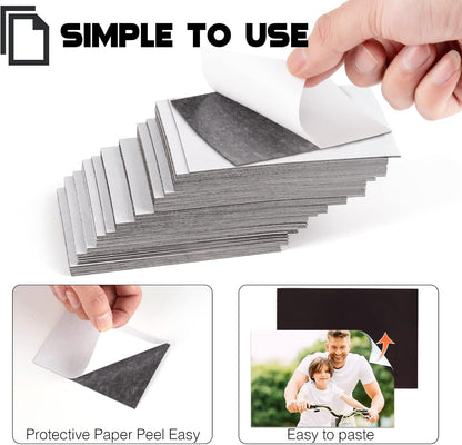 Adhesive Magnetic Sheets for Letter Size 8.5x11 (Pack of 8),Magnet Sheets with Self-Stick Adhesive for Home/Classroom/Office,Easy Cut DIY Paper Craft Magnet