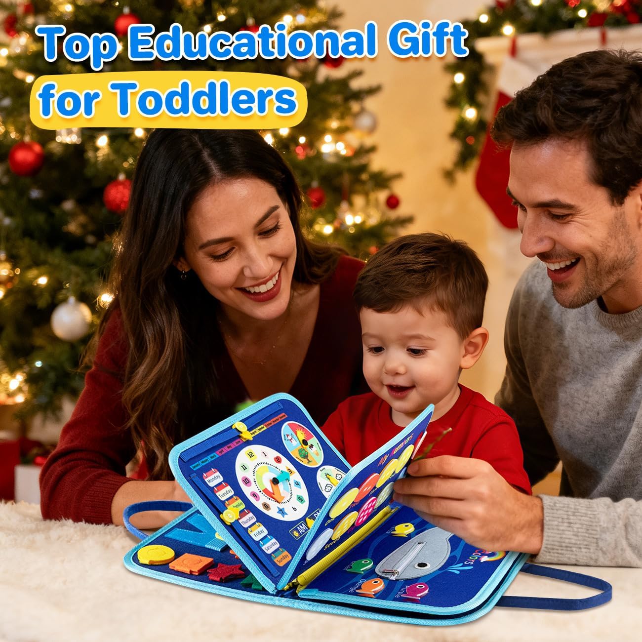 SYHLN Toddler Montessori Busy Board Toys for Little Girl Gifts: Educational Preschool Learning Travel Toys, Busy Book Learning Sensory Toys for Toddler Girls, Girls Unicorn Christmas Birthday Gifts