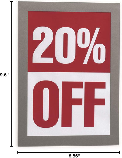 Durable Duraframe Self Adhesive Magnetic Sign Holder in Half Letter-Size 5.5" x 8.5" Inches - Black Frame - Pack of 2