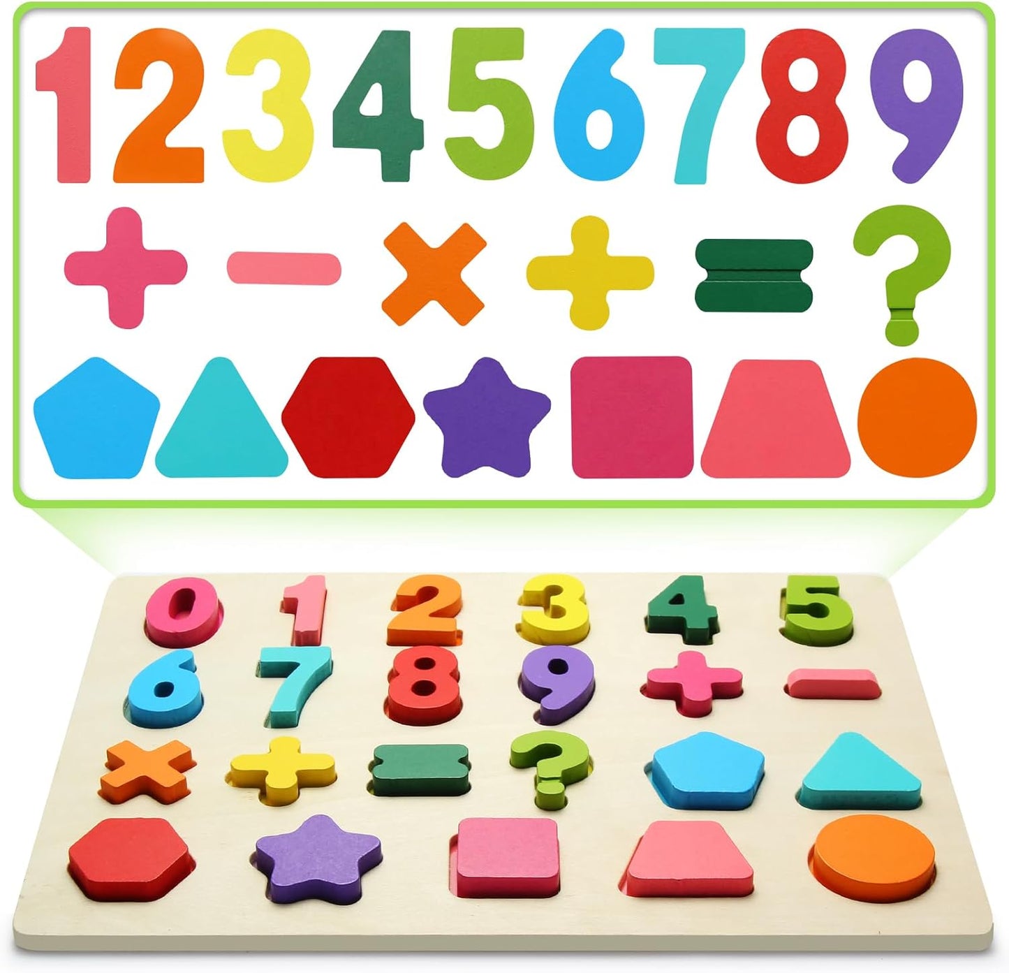 Wooden Puzzles for Toddlers, ABC Alphabet Puzzle, Learning Toys, Preschool Learning Activities, Preschool Educational Toddler Puzzle for Gift Set