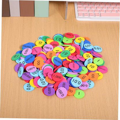 200pcs Eva Number Discs for Boys and Girls Educational Place Value Manipulatives Cognitive Development Teaching Supplies for Home and Classroom Learning Activities