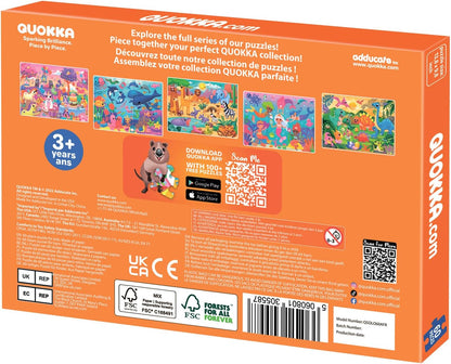 QUOKKA Puzzles for Kids Ages 4-6 – 60 Piece Jigsaw Puzzles for Toddlers Ages 3-5 with Unicorns – Quiet Time Toy for Preschoolers 2-4 – FSC Certified Educational Learning Game for Boys and Girls