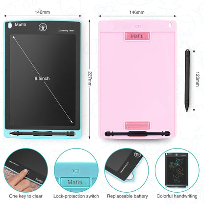 Mafiti LCD Writing Tablet 8.5 Inch Electronic Writing Drawing Pad Portable Doodle Board Gifts for Kids Office Memo Home Whiteboard Black