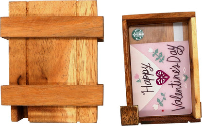BSIRI Wooden Secret Money Puzzle Box Brain Teaser with Hidden Compartments Ideal Jewelry Stash 3D Lock Gift Card Wood Stash Holder for Cash Gifts Storage for Kids and Adults Double Magic Puzzles Boxes