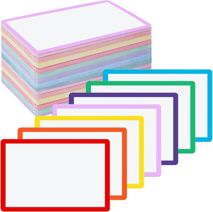 Harloon 100 Pcs Dry Erase Index Cards 3 x 5 Inch Laminated Reusable Dry Erase Note Cards Sheets for Office to Do List(White)