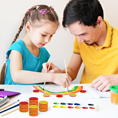 YARNOW 5sets Discs Manipulatives Round Early Childhood Education Materials Counting Blocks Counters for Chips Educational Counting Chips Math Counters Number Eva 100pcs*5