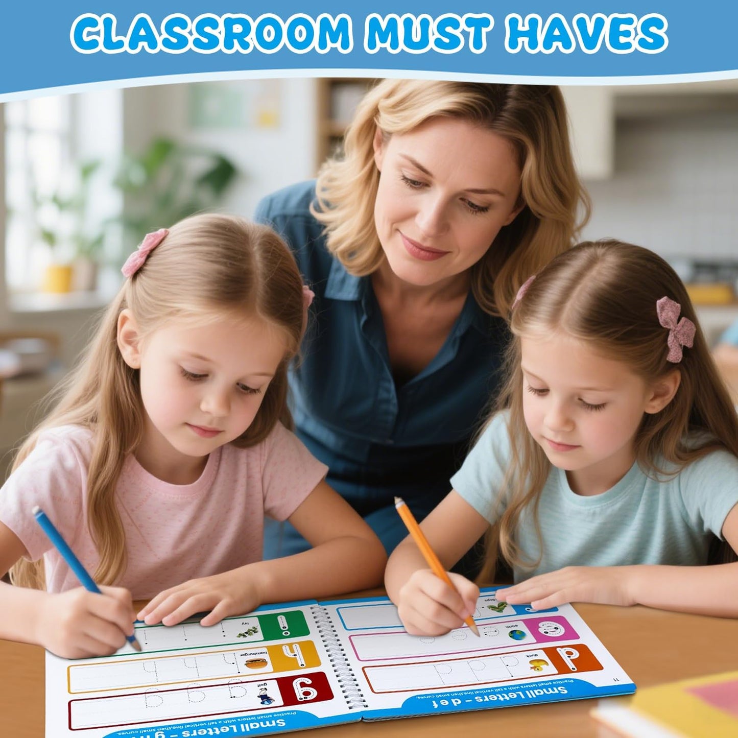 Preschool Dry Erase Learning Workbook for Kids Ages 3-5 – Reusable Tracing Book for Letters A-Z, Shapes & Lines – Use with Dry Erase Markers – Handwriting & Fine Motor Skills Practiceactice