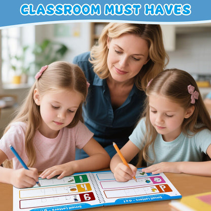 Preschool Dry Erase Learning Workbook for Kids Ages 3-5 – Reusable Tracing Book for Letters A-Z, Shapes & Lines – Use with Dry Erase Markers – Handwriting & Fine Motor Skills Practiceactice