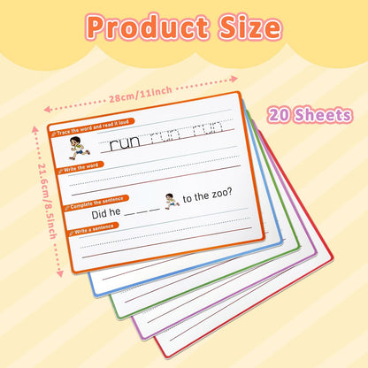 Alphabet & Number Practice Dry Erase Sheets A-Z Letters & Numbers 1-10 | Perfect for Preschool, Homeschool & Kindergarten