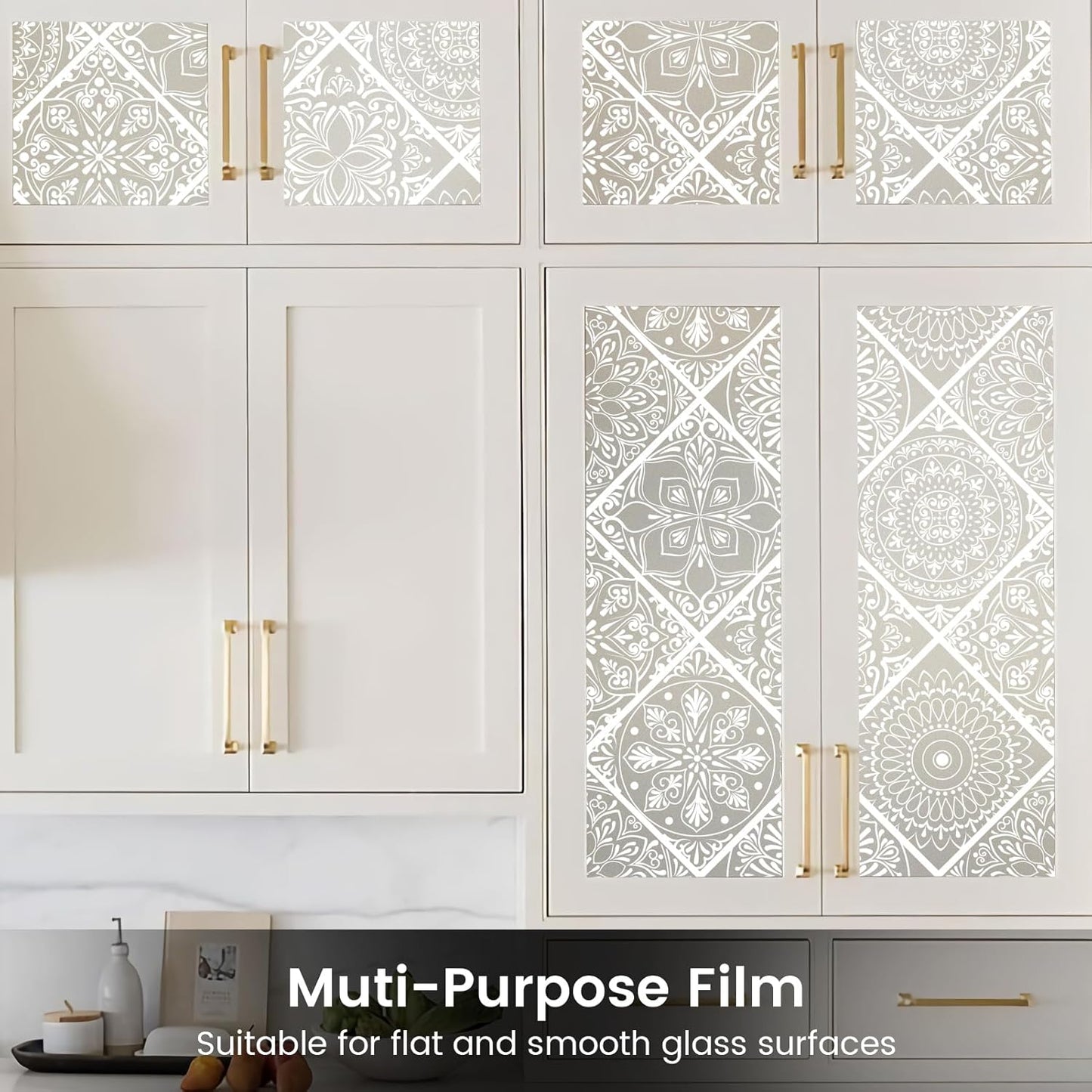DKTIE Wooden Blinds Pattern Decorative Window Privacy Film, Sun Blocking Heat Control, Static Cling No Glue, with Installation Tools, Stained Glass Window Film (S531, 17.7" x 78.7")