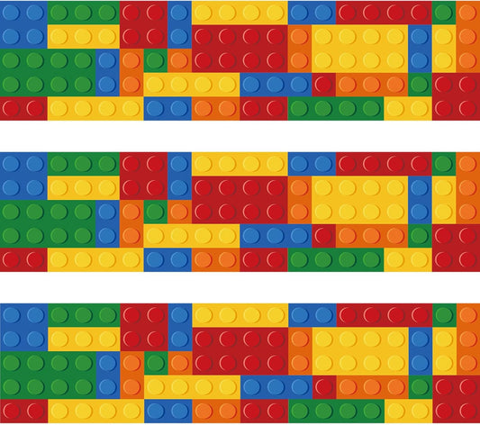 MixTeach 100 Feets Building Block Bulletin Board Borders Colorful Classroom Border Building Block Blackboard Straight Trim Borders for Bulletin Boards Desks Chalkboard Back to School Decoration