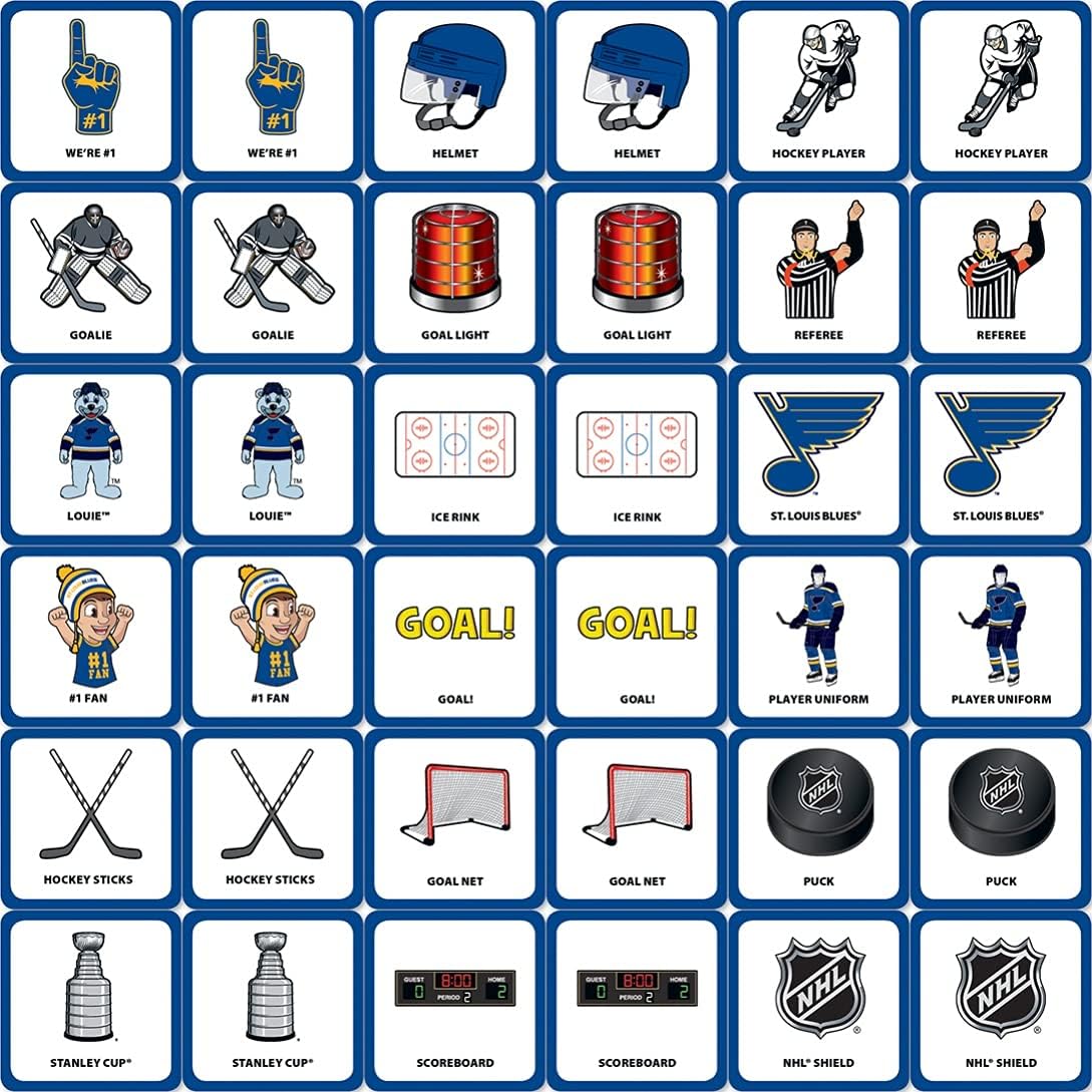 MasterPieces NHL Chicago Blackhawks Matching Game, For Ages 3+ - Fun Family Entertainment for Kids and Adults - Educational, Engaging, and Perfect for Game Night, Interactive Classroom Activities