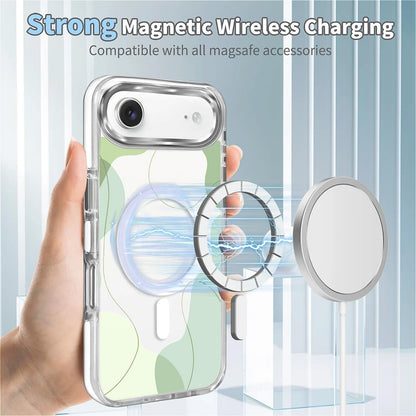 for iPhone 17 Pro Max Case [Compatible with Magsafe],Girls Women Clear Magnetic Case Silicone Shockproof Protective Cover with Pattern Colorful Motivational Letters