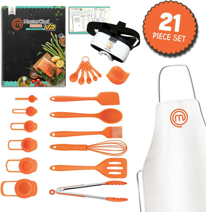 Abacus Brands VR MasterChef Junior - Virtual Reality Kids Cookbook and Interactive Food Science STEM Learning Activity Set (Full Version - Includes Goggles) - for Ages 8 and Up [Packaging May Vary]