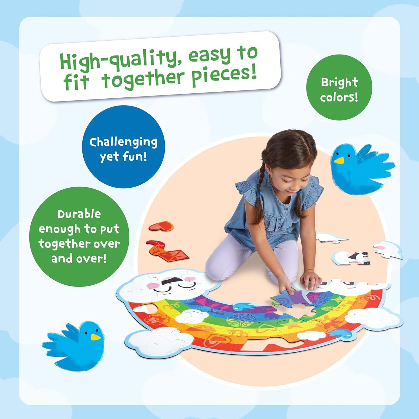 Peaceable Kingdom Hoot Owl Hoot Floor Puzzle – Giant Floor Puzzle for Kids Ages 5 & up – Great for Classrooms
