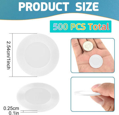Coopay 500 Pieces Plastic Poker Chips, 1 Inch Bingo Chips Bulk Learning Counters Disks Poker Card Game, Counting Markers for Math Practice, Game Tokens and Teaching Rewards, 25 mm (Green)