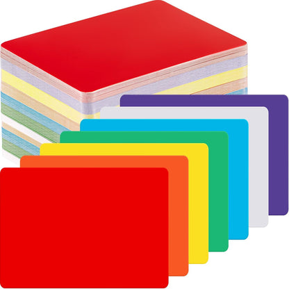 Harloon 100 Pcs Dry Erase Index Cards 3 x 5 Inch Laminated Reusable Dry Erase Note Cards Sheets for Office to Do List(White)