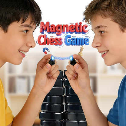 Magnetic Chess Game with String & Stones, Magnet Game for Family & Party & Travel & Camping, Puzzle Strategy Games, Great Gift for Kids & Adults(20 Magnetic)