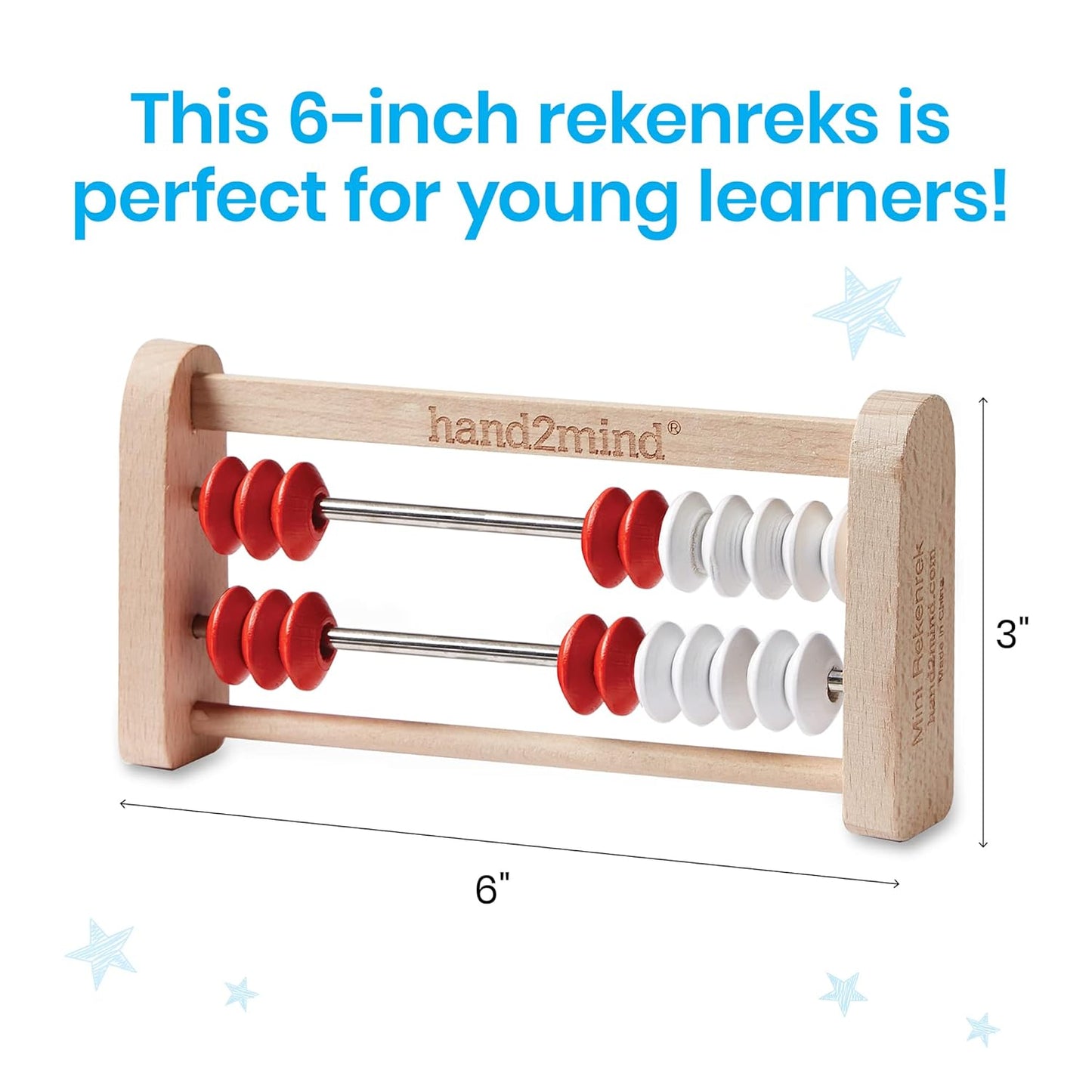 hand2mind Mini 20-Bead Wooden Rekenrek Class Set, Number Rack for Kids, Abacus for Kids, Counting Beads, Math Counters, Educational Toys for Elementary, Math Manipulatives (Set of 25)