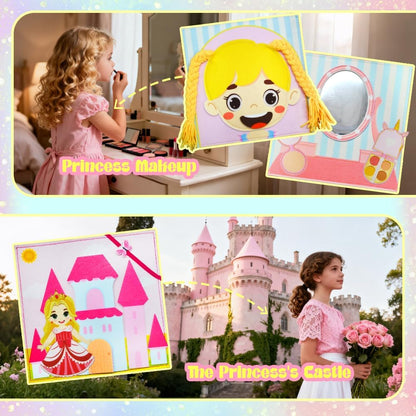 Montessori Busy Book for Toddlers 1-3, Unicorn Felt Busy Board for 1 Year Old Toddler Activity Book Princess Dress Up Educational Learning Sensory Toys Birthday Christmas Stocking Stuffers Gifts Girls