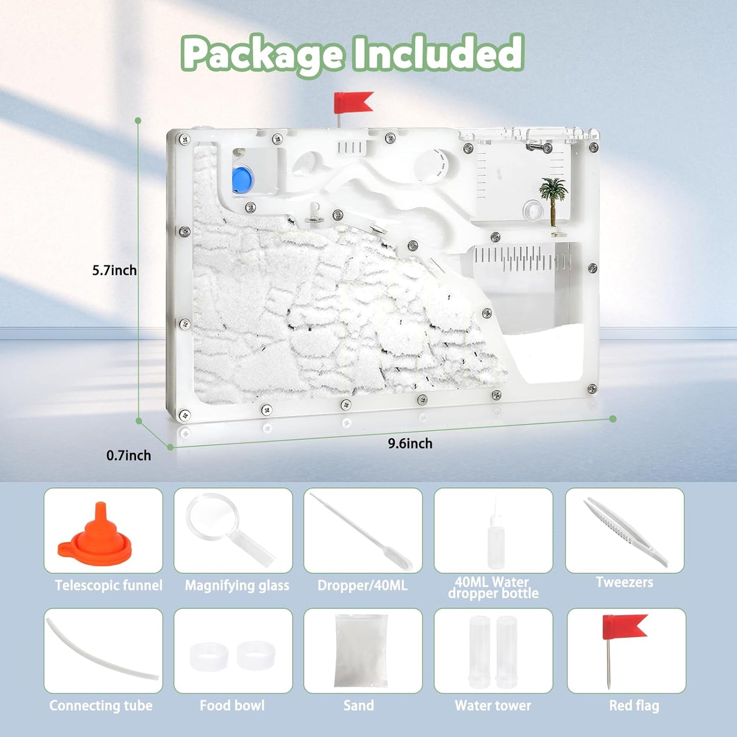 Ant Farms with Connections, Ant Farms, Live Ants for Ant Farm Educational Science DIY Toy Kit - STEM Learning Toy - Great Gifts [Ants not Included] (House)