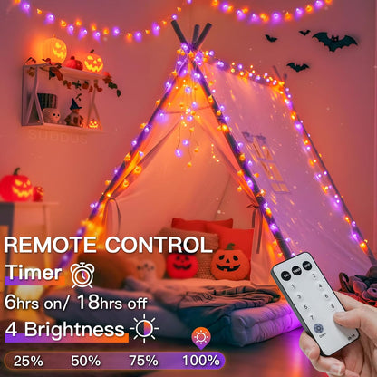 suddus String Lights for Bedroom, 66ft 200 Led Connectable Globe String Lights Indoor, Hanging Fairy Lights Plug in with Remote for Kids Room Dorm Classroom Outdoor Christmas Tree Decor, Warm White