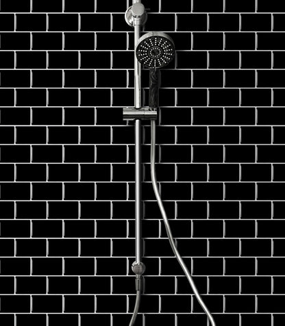 VViViD 11 Sheets Peel and Stick Grey Gloss Faux Ceramic Brick Wall Tiles, Self Adhesive Backsplash 12”x12”, 2mm Thick Kitchen, Bathroom (11 sq. ft.)