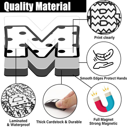 Qyeahkj 103 Pcs Glitter Silver Magnetic Letters - 2'' Alphabet Letters Kit for Classroom, Whiteboard, Fridge, Teachers & Preschool Learning