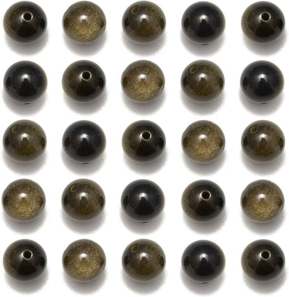 NCB 100pcs Original Natural Stone Beads Gemstone Round Loose Beads 6mm 8mm 10mm (Blue Aventurine, 6mm 100Beads) - Colors B