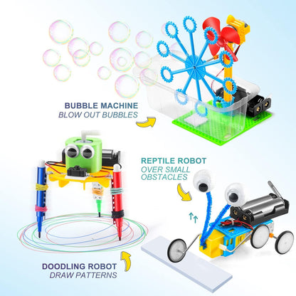11 Set STEM Kits for Ages 8-13 10-12, Engineering & Physics Science kit, Robot Building Science Experiments, Boys Robotics Toys Gifts for 8-10 11 12 13 14