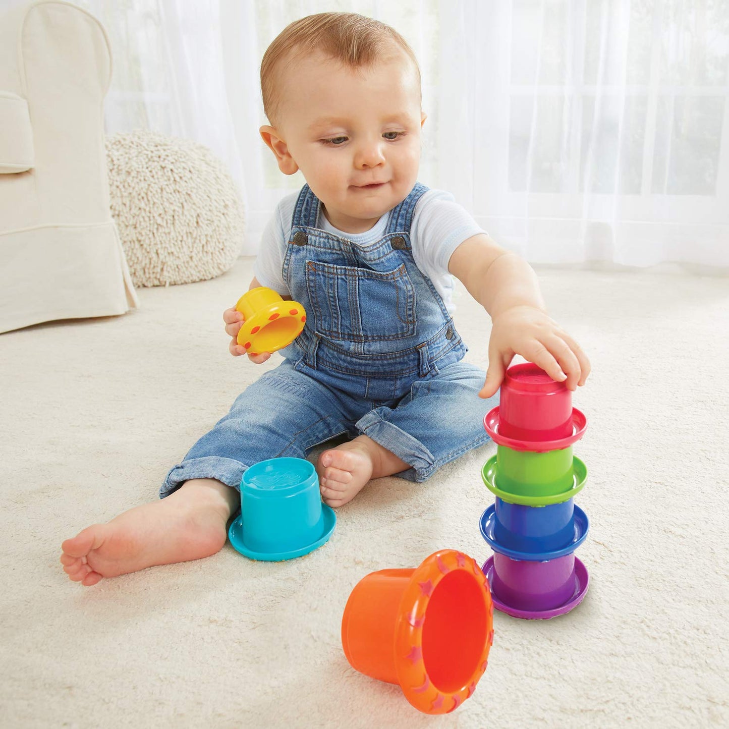 Kidoozie Stack 'n Nest Cups, Developmental Toy for Infants and Toddlers Ages 6 Months and Older
