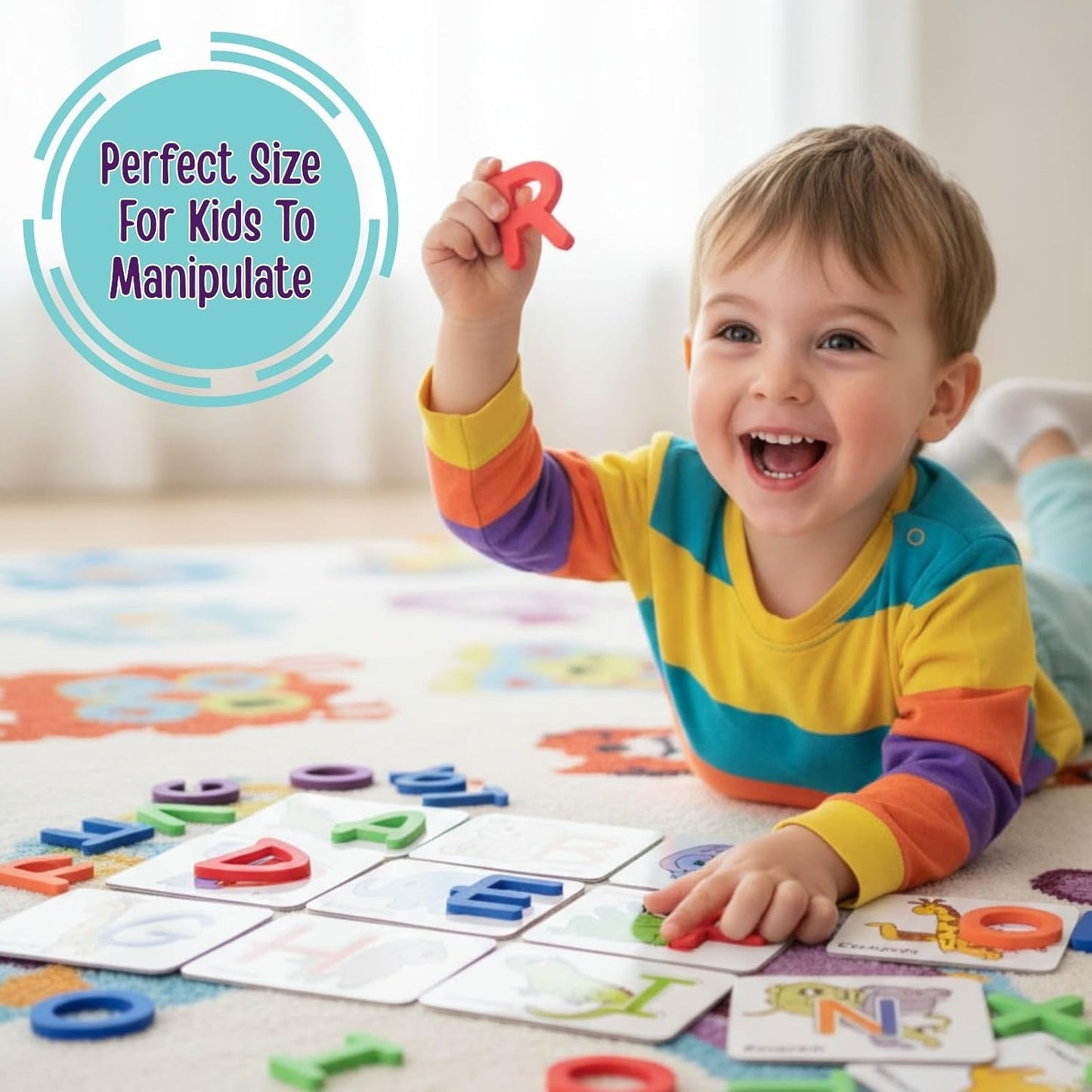 Alphabet Flash Cards for Kids Ages 3-8 – Number and Letter Flash Cards – Montessori Alphabet Puzzle & Matching Game – Letter Recognition for Kindergarten & Preschool Learning