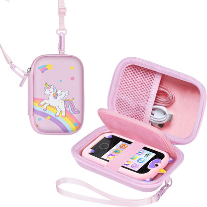 Leayjeen Kids Smartphone Case Compatible with Kikapabi/Joozfee/Prysyedawn 2.8" Touchscreen Toddler Learning Play Toy Phone,Birthday Gifts for Girls Age 3-10 Kids Toys Cell Phone-Purple(Case Only)
